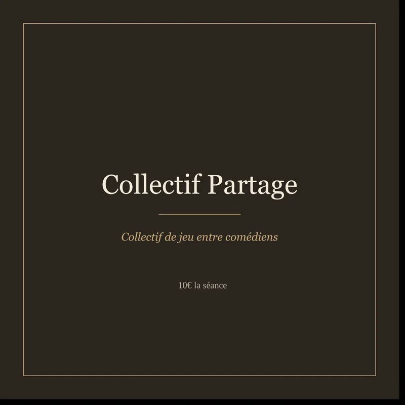 Couverture — Atelier Hebdomadaire - Comédien