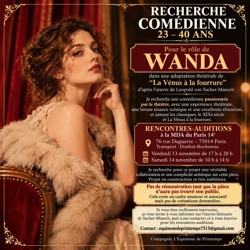 Couverture — Cherche comédienne 23-40ans
