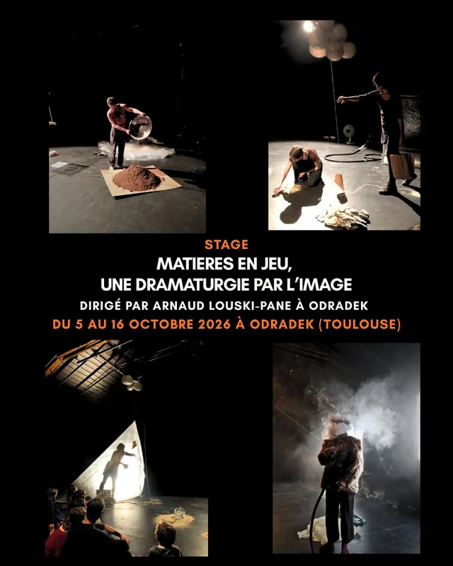 Couverture — Stage Matières en jeu, une dramaturgie par l’image