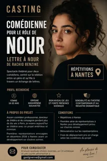 Couverture — Compagnie cherche comédienne pour rôle de Nour