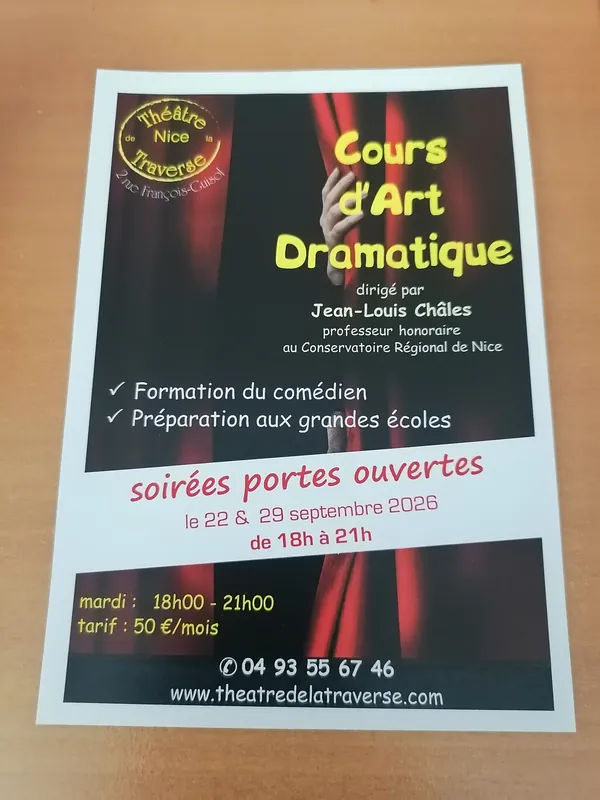 Couverture — COURS DE THEATRE SAISON 2026 2027