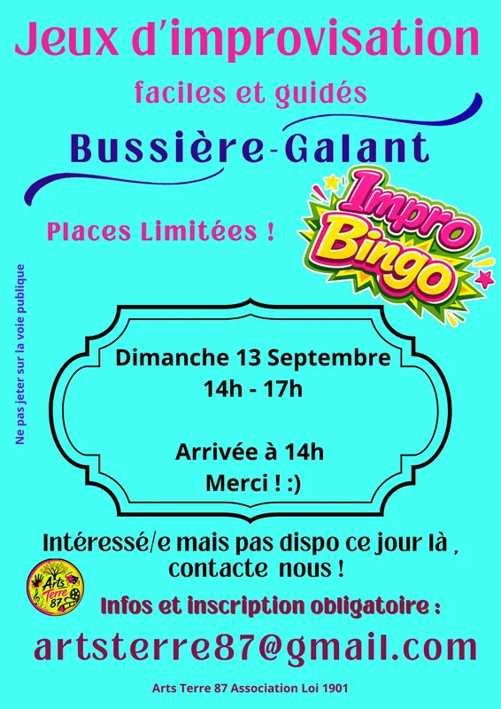 Couverture — Atelier impro Théâtre impro bingo