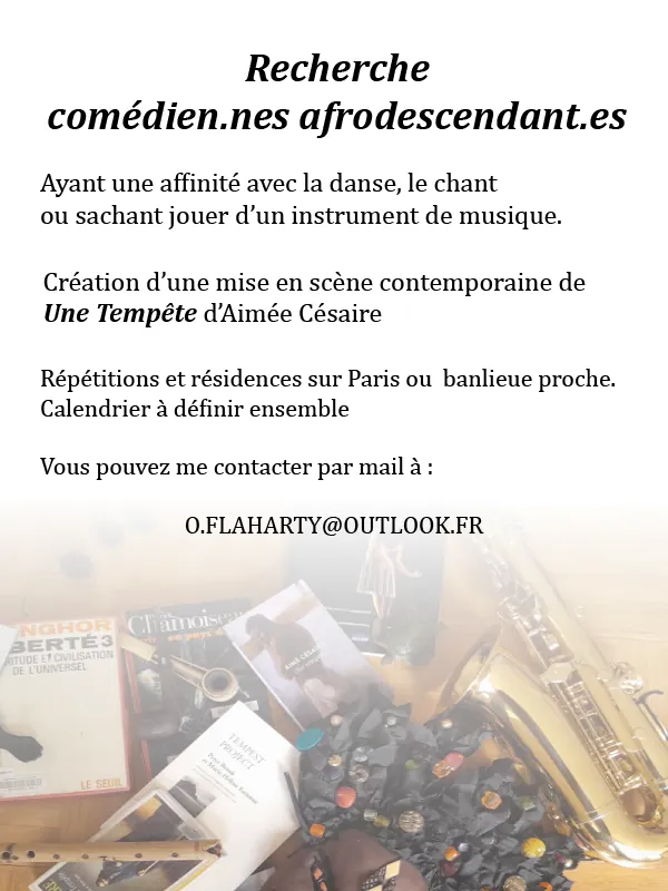 Couverture — Recherche comédien.nes afrodescendant.es